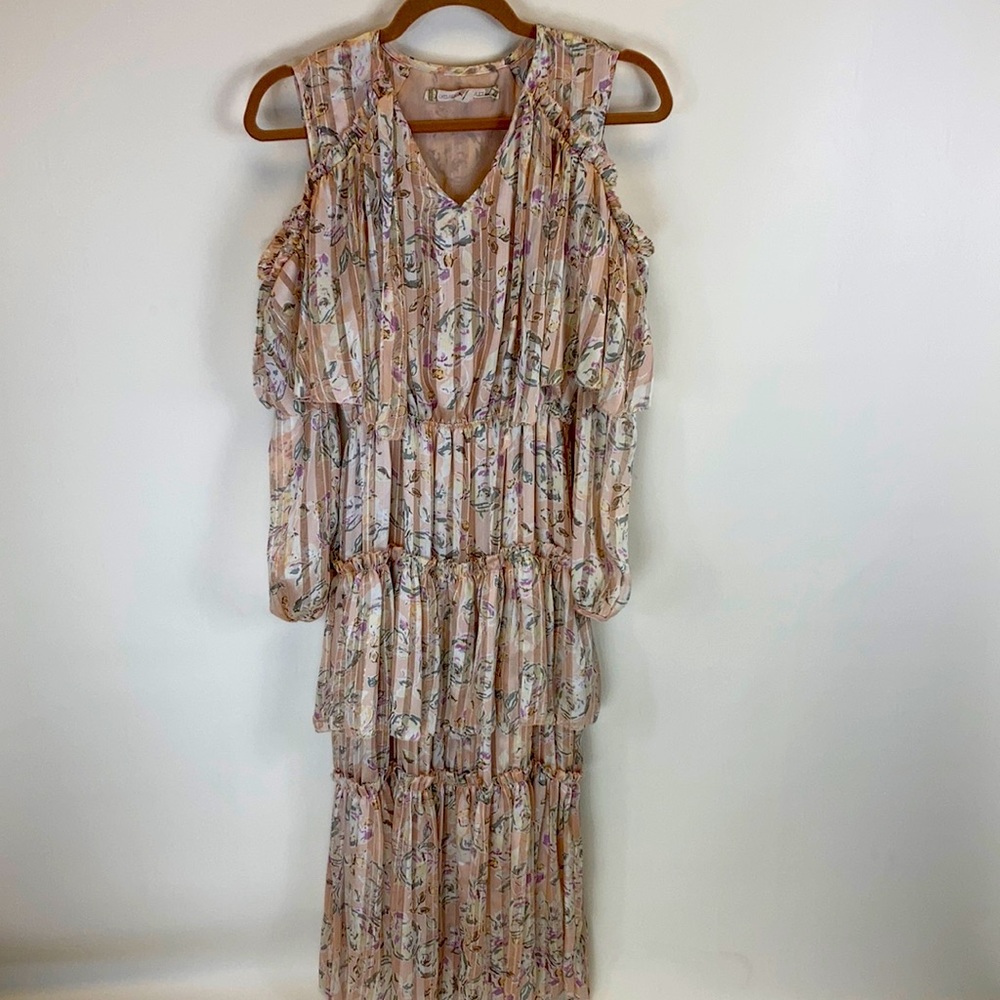 Women's Chelsea & Violet Floral Cold Shoulder Dress. sz XS